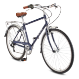 CCM Munich City Bike, 700C, 7-Speed, Blue Front_Three_Fourths_Angled_Right