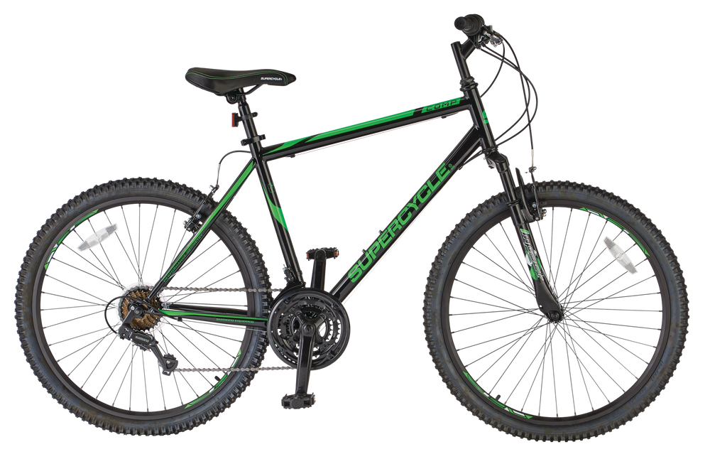 Supercycle Comp Hardtail Mountain Bike, 26in, Black/Green Canadian Tire