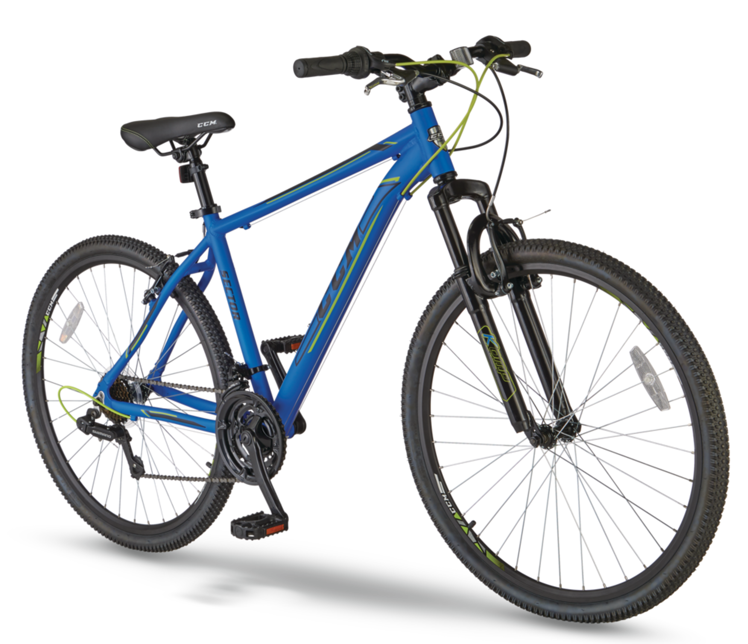 CCM FS Sector Hardtail Mountain Bike, 21-Speed, 27.5-in, Blue Front_Angled_Right