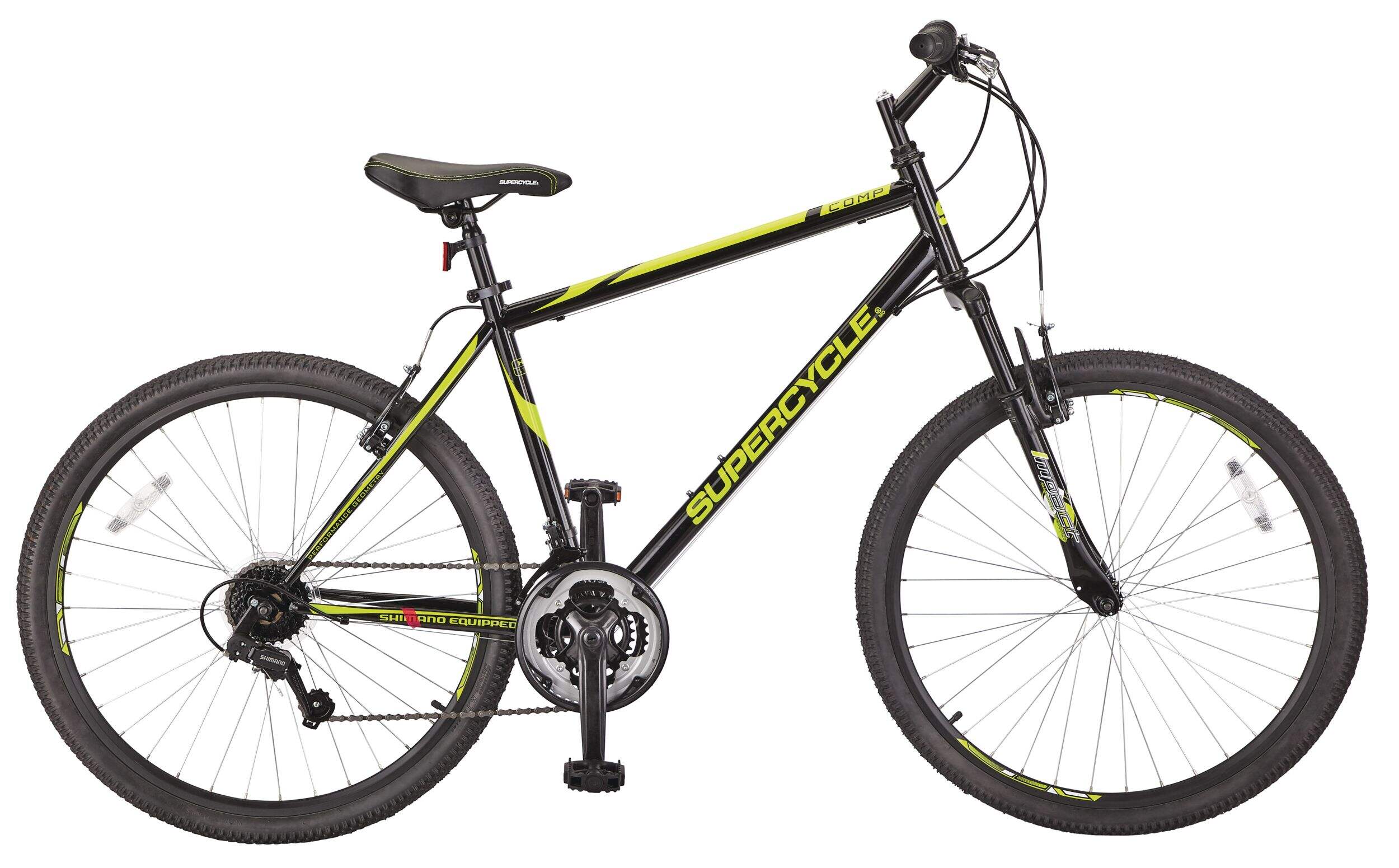 Supercycle Comp Hardtail Mountain Bike, 27.5in, Black/Yellow