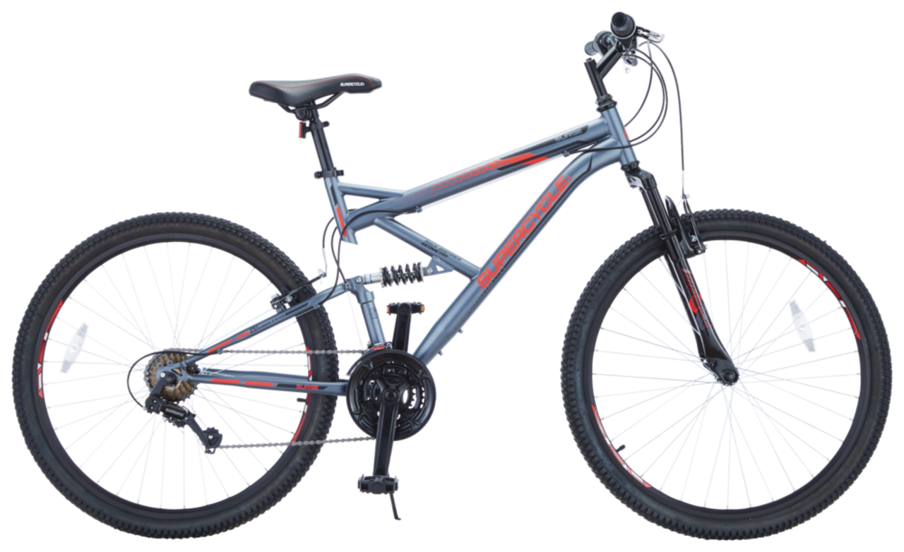 Supercycle Surge Dual Suspension Mountain Bike 21 Speed 27.5 in