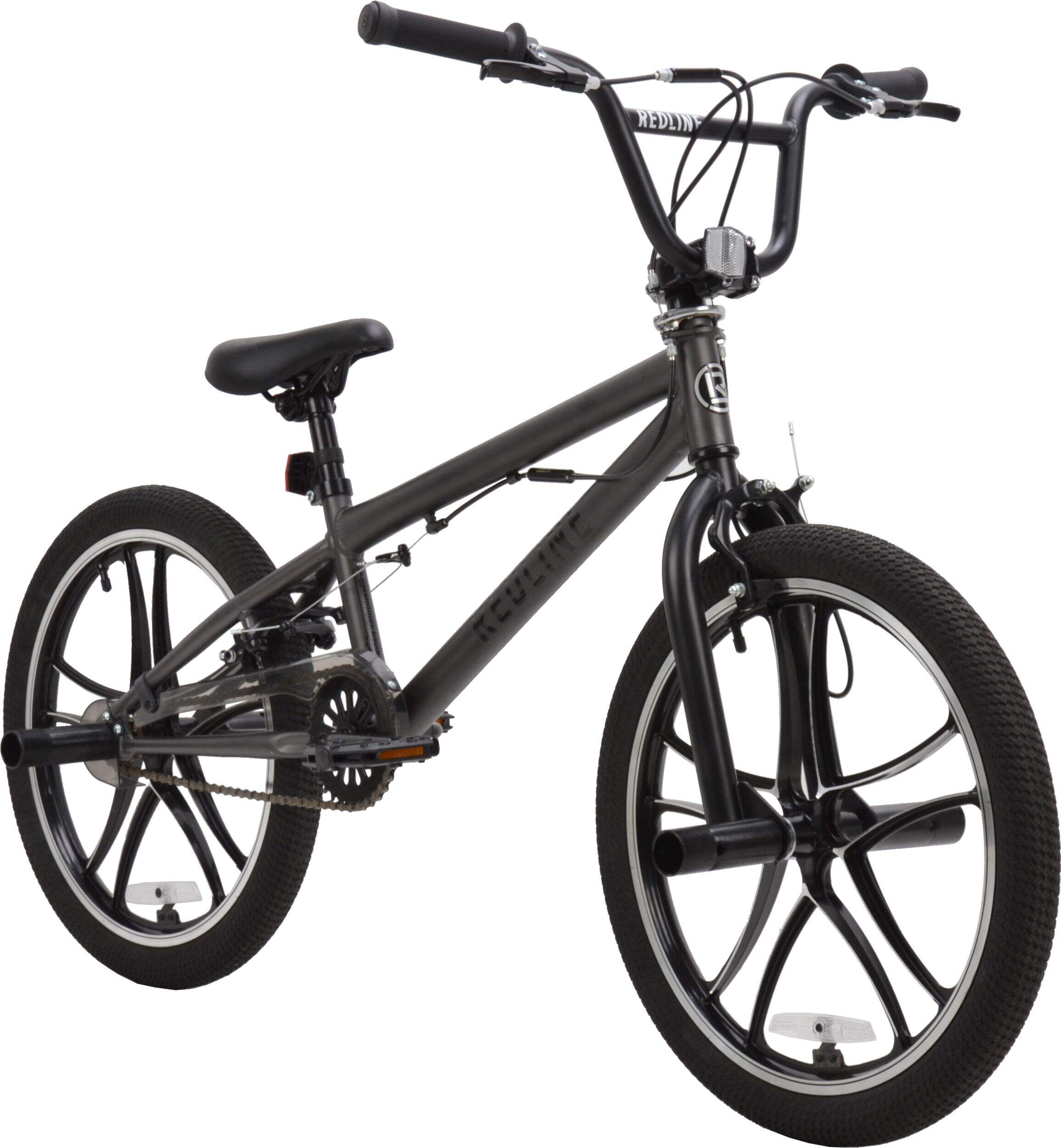 Redline Commodore BMX Bike, Single Speed, Youth (13-18 Yrs), 20-in Wheel, Black Front_Three_Fourths_Angled_Right