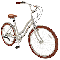 Vélo confort Raleigh Café, roue de 26 po, argent Front_Three_Fourths_Angled_Right