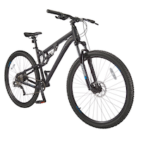 Vélo de montagne Raleigh Attack, double suspension, roue de 29 po, noir Front_Three_Fourths_Angled_Right