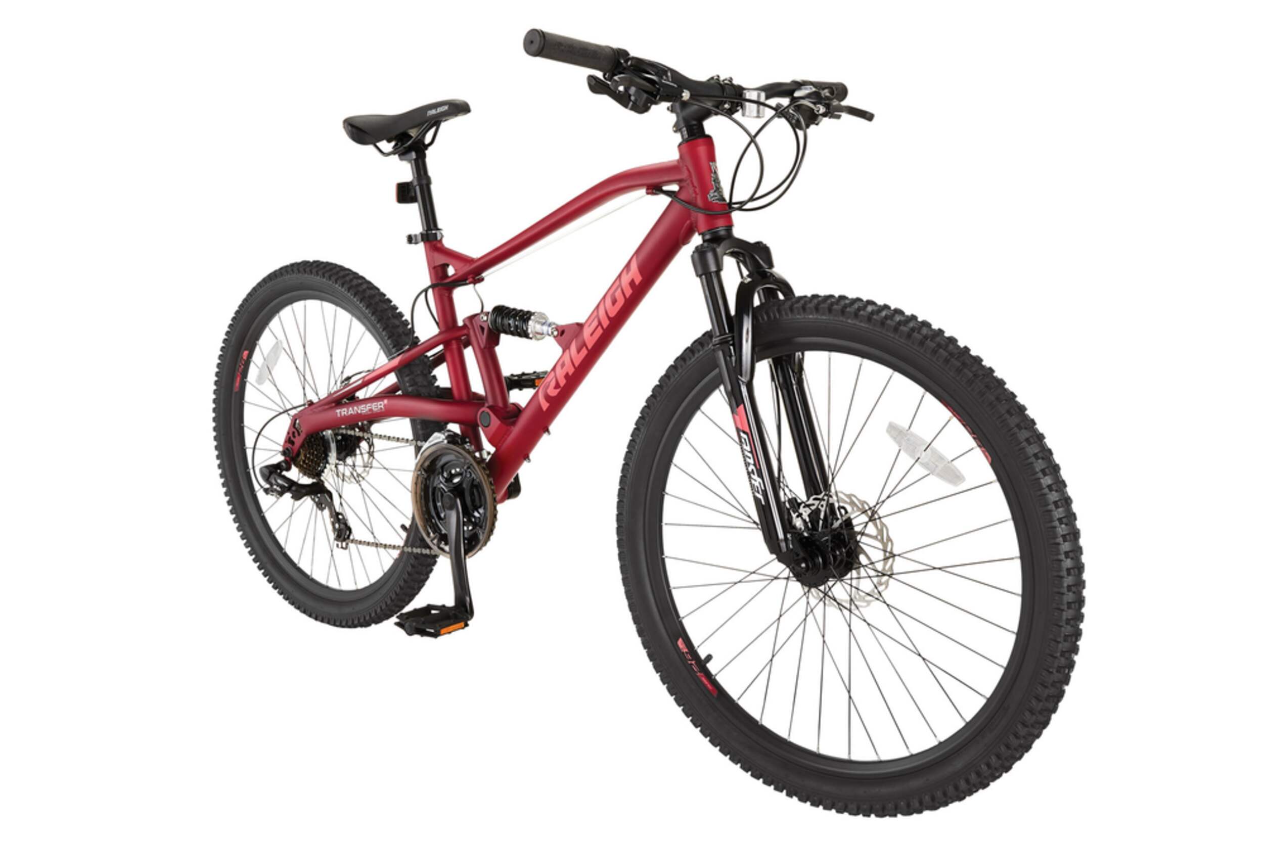 Raleigh Tracker DualSuspension Mountain Bike, 26in, Plum Canadian Tire