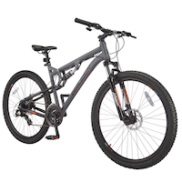 Raleigh Peak Dual-Suspension Mountain Bike, 27.5-in Wheel, Grey