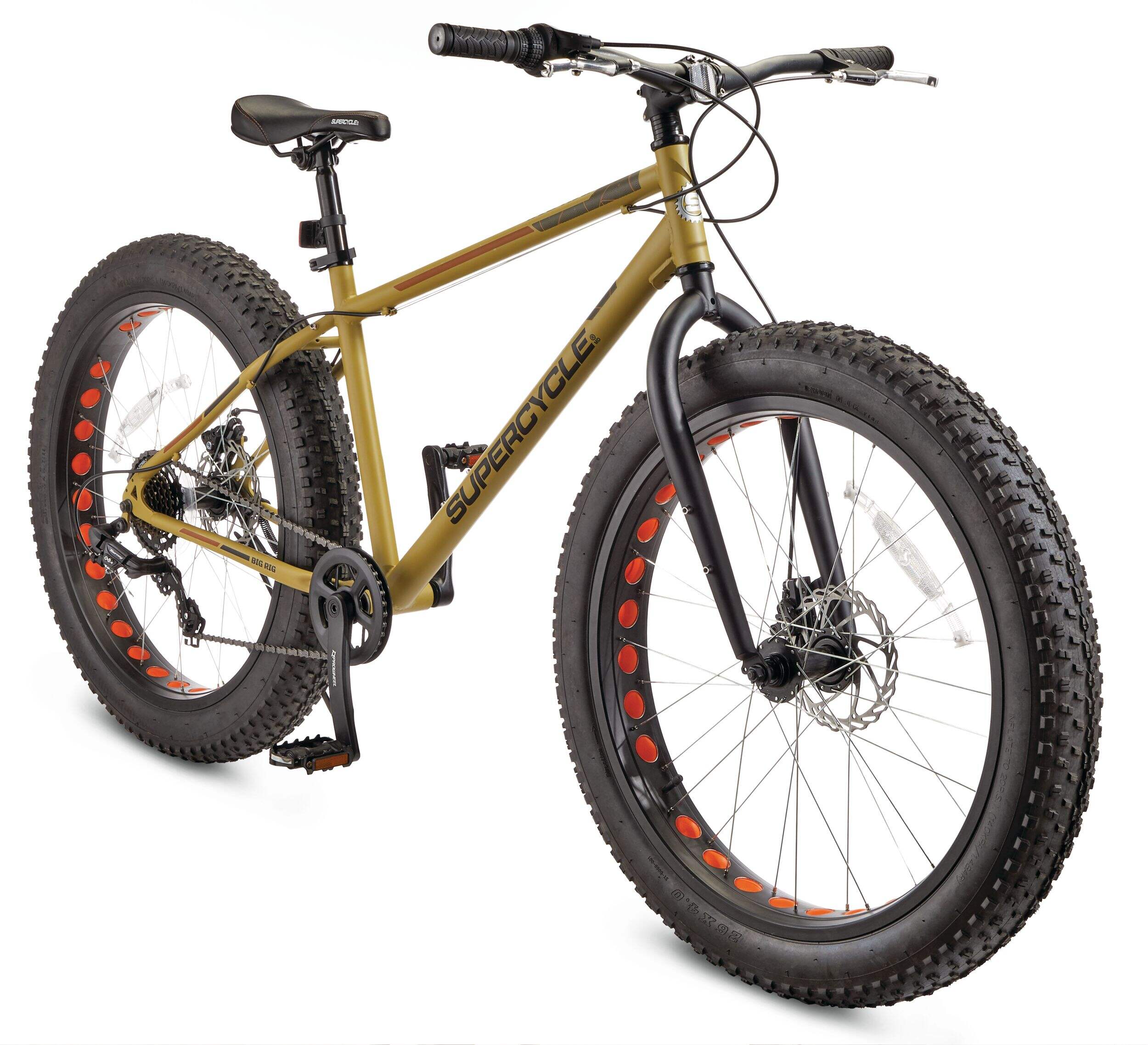 Supercycle Big Rig Fat Tire Hardtail Mountain Fat Bike, 26-in, Sand ...