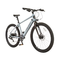 Raleigh Transit Urban Electric Bike with Front & Rear Lights, 27.5-in Wheel, Grey