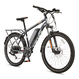 iZip Tangent All-Terrain 48V Electric Bike with Storage Carrier, 26-in Wheel, Grey Front_Angled_Right
