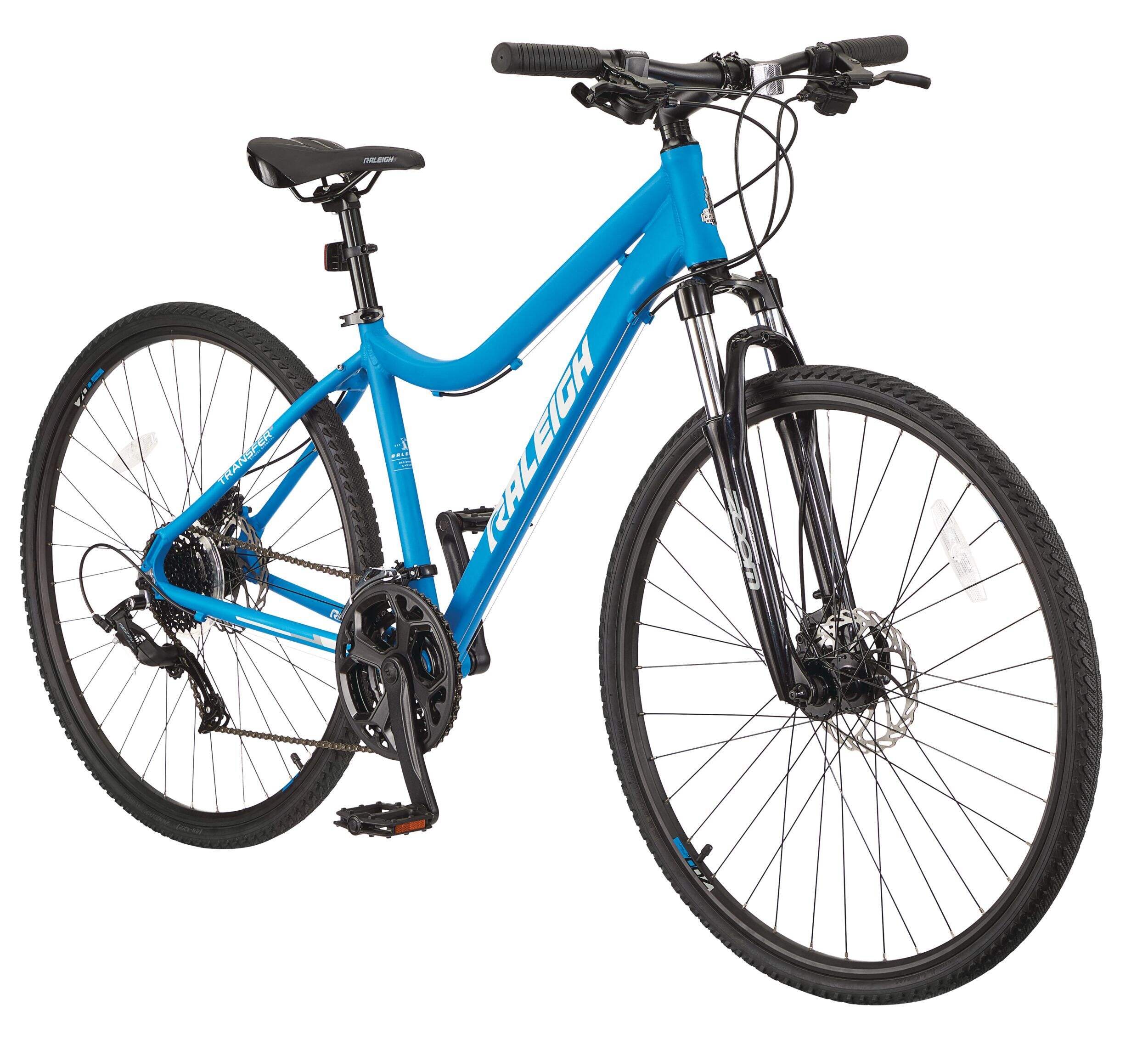 Raleigh Archer Hybrid Bike, 700C, Blue Front_Three_Fourths_Angled_Right