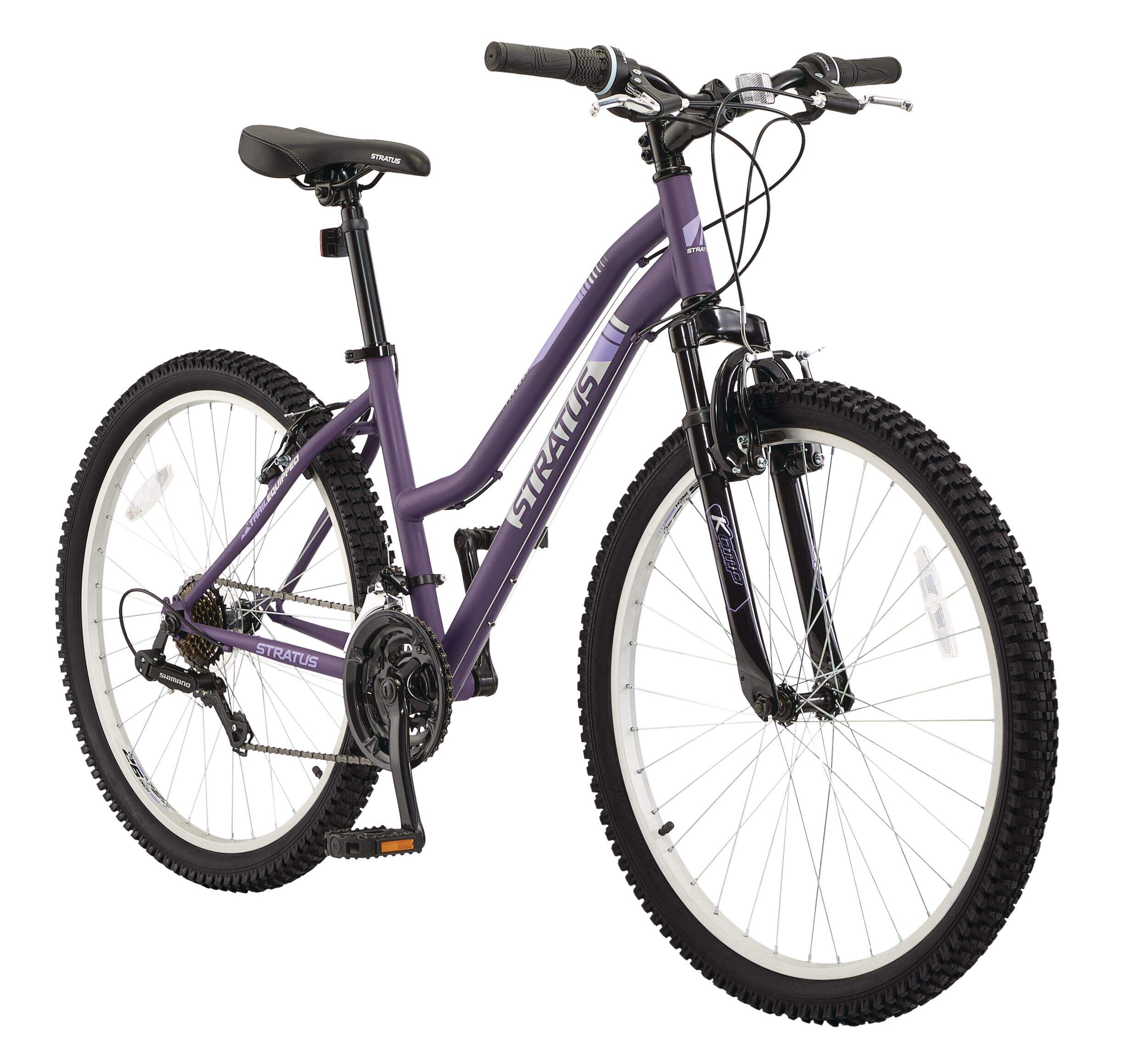 Vélo de montagne semi-rigide Stratus Phaser, roues de 26 po, violet Front_Angled_Right