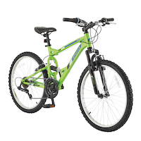 Stratus Richter Adult Bike, 21-Speed, 24-in Wheel, Adult/Youth Bike, Green Front_Three_Fourths_Angled_Right