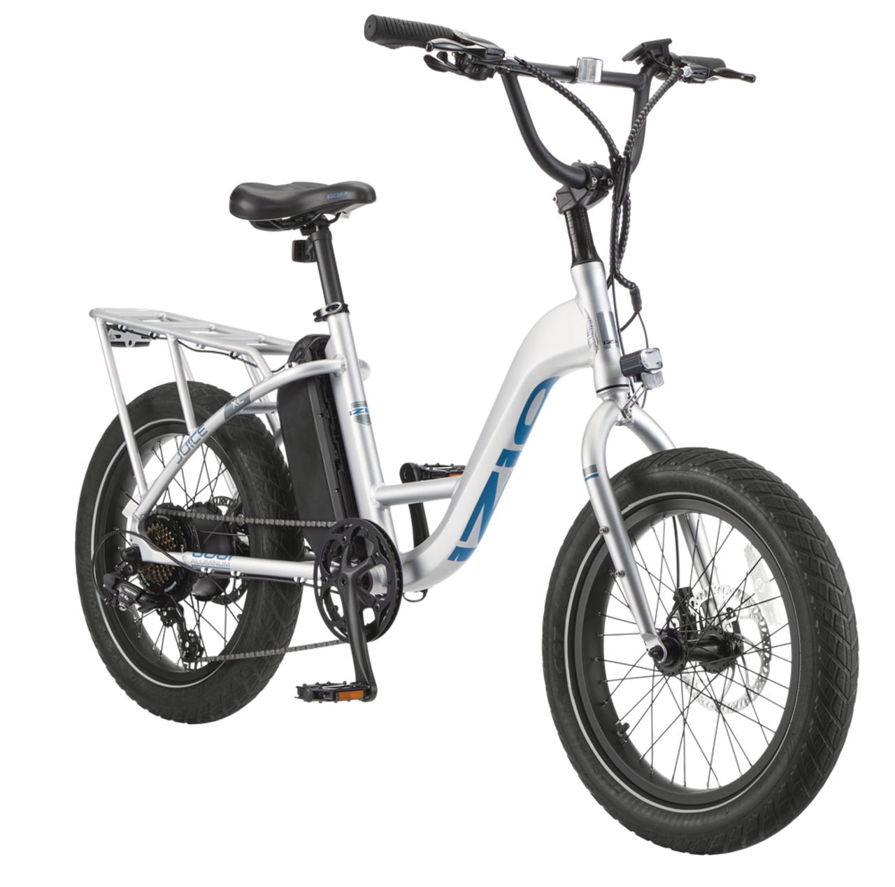Vélo électrique iZip XL pour adultes, cadre en aluminium, 20 po, gris