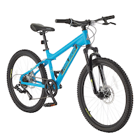 Vélo de montagne semi-rigide Raleigh Rockwood, jeunes, roues de 24 po, bleu Front_Three_Fourths_Angled_Right