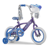 Vélo Disney La Reine des neiges pour enfants, 12 po, bleu/violet Front_Three_Fourths_Angled_Right
