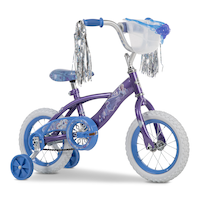 Disney Frozen Kids' Bike, 12-in, Blue/Purple Front_Three_Fourths_Angled_Right