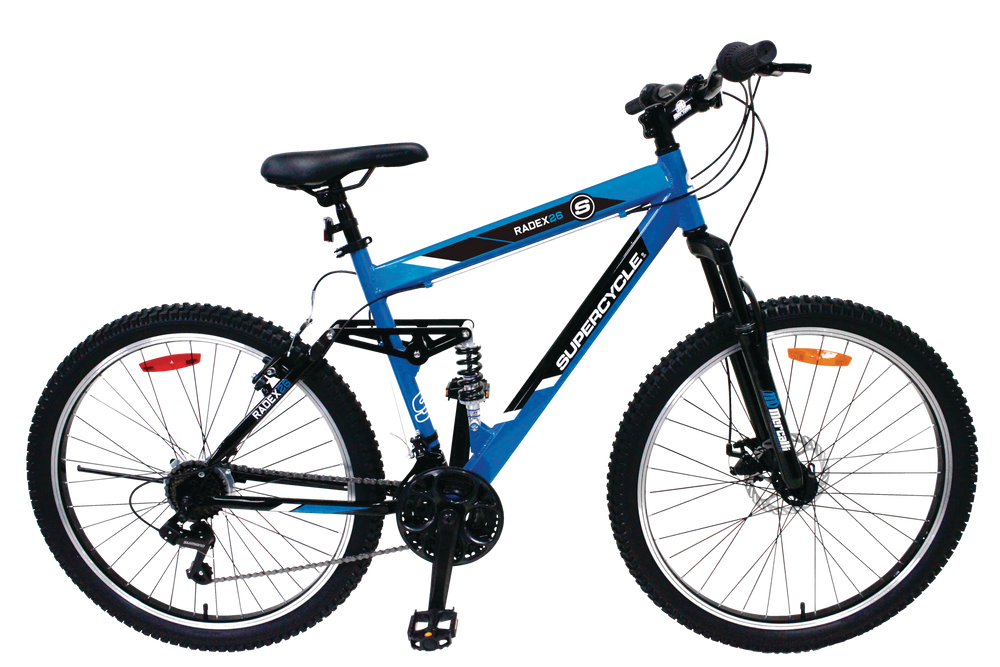 Supercycle Radex Adult Bike, 21Speed, 26in, Alloy DS frame, Blue