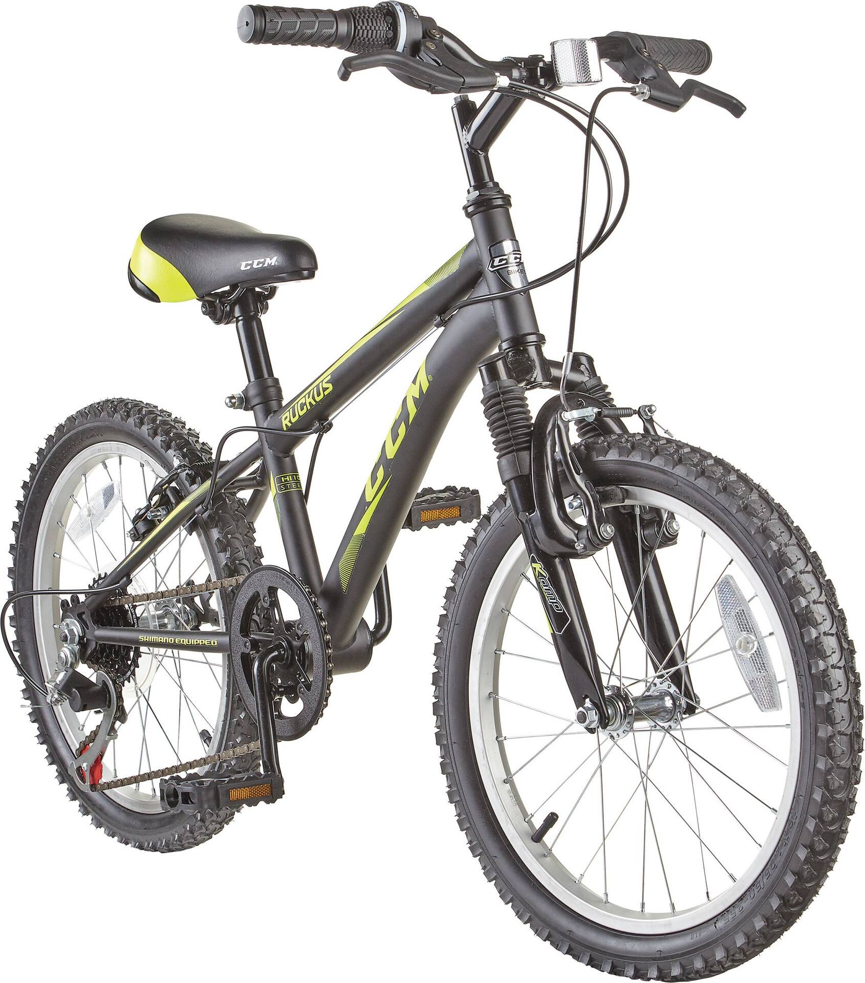 CCM Ruckus Kids Bike Black Yellow 18 in Canadian Tire