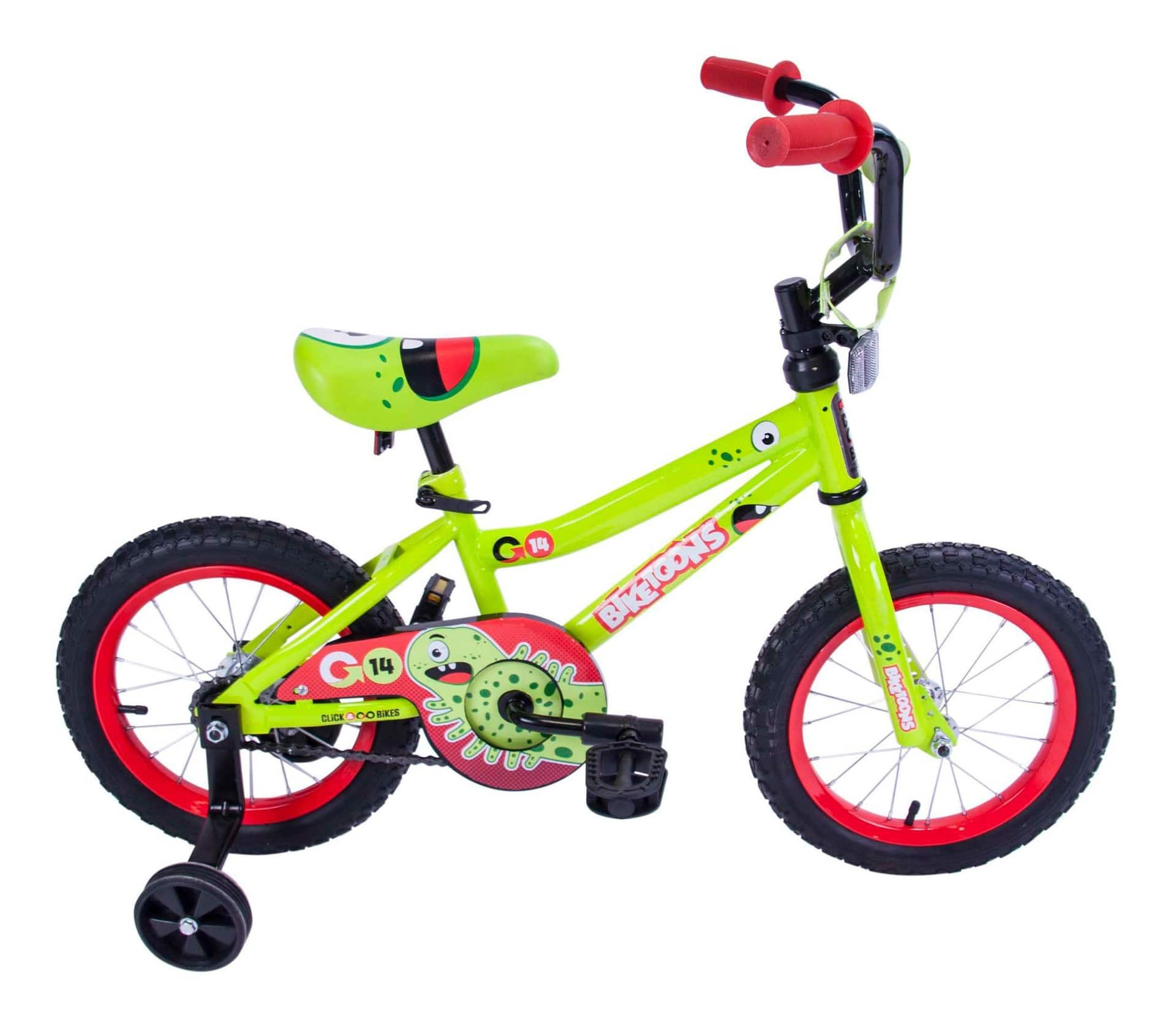 Dinosaur bike with training wheels hot sale