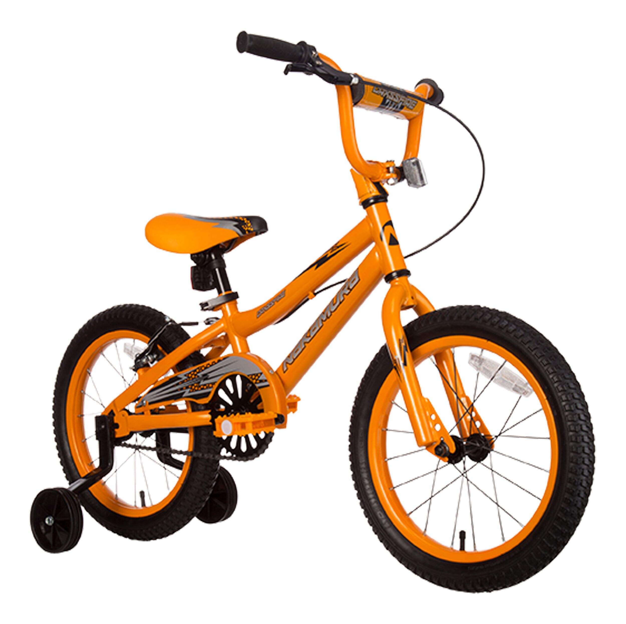 Vélo de montagne Nakamura Crxssfire pour enfants, 16 po, roues stabilisatrices Front_Three_Fourths_Angled_Right