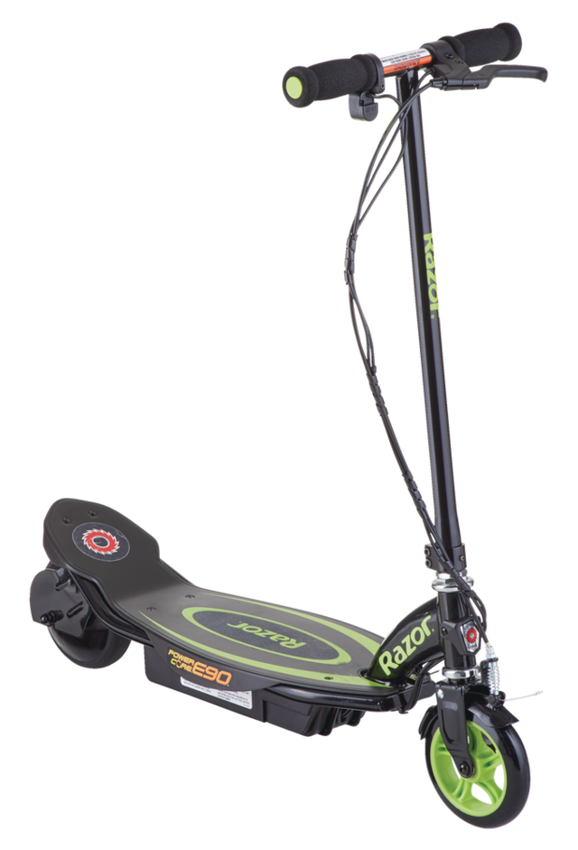 Razor Power Core E90 Electric Scooter, 16km/h, Kids, Black/Green