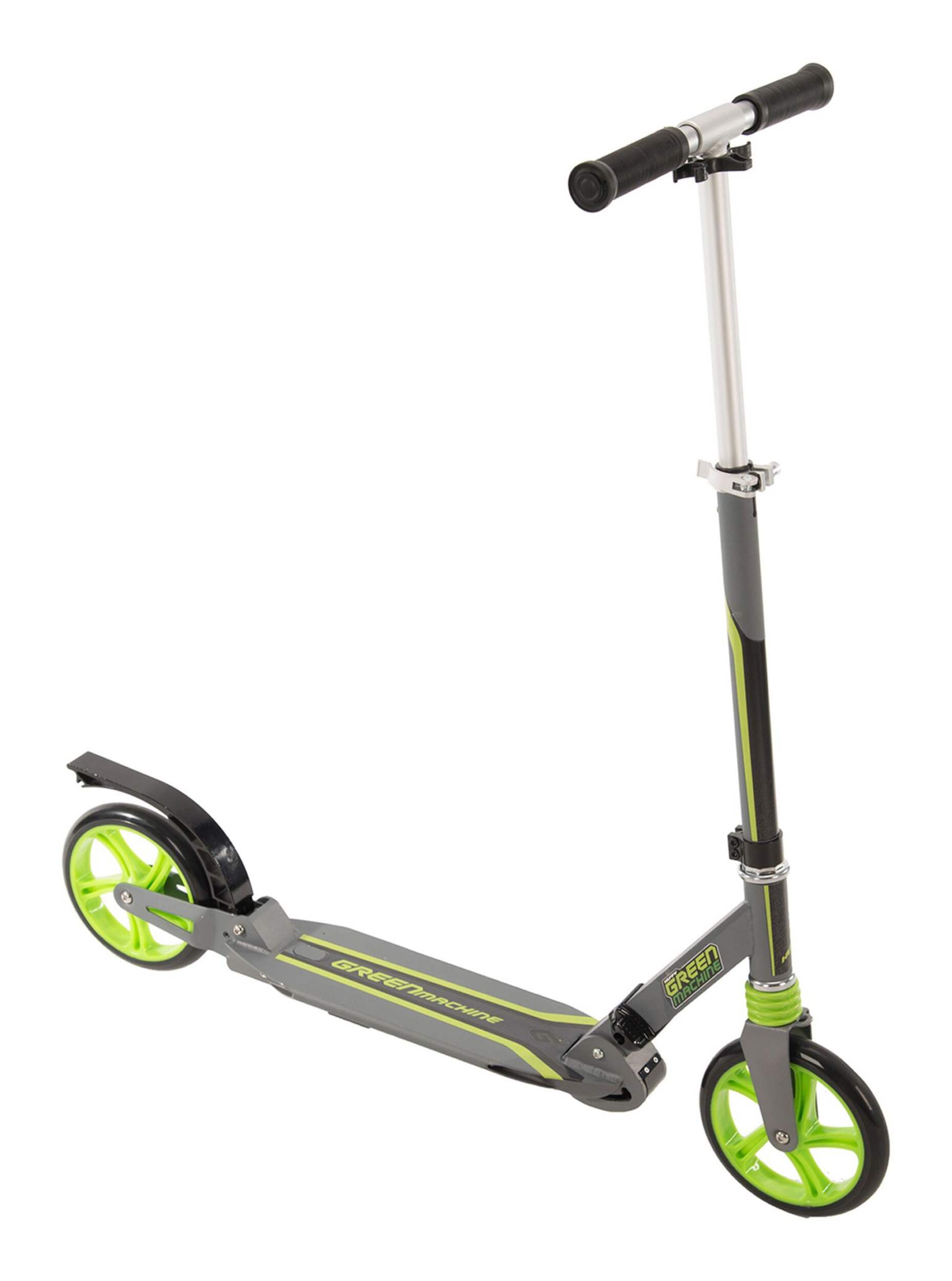 Green Machine Dual Suspension Scooter Front_Three_Fourths_Angled_Right