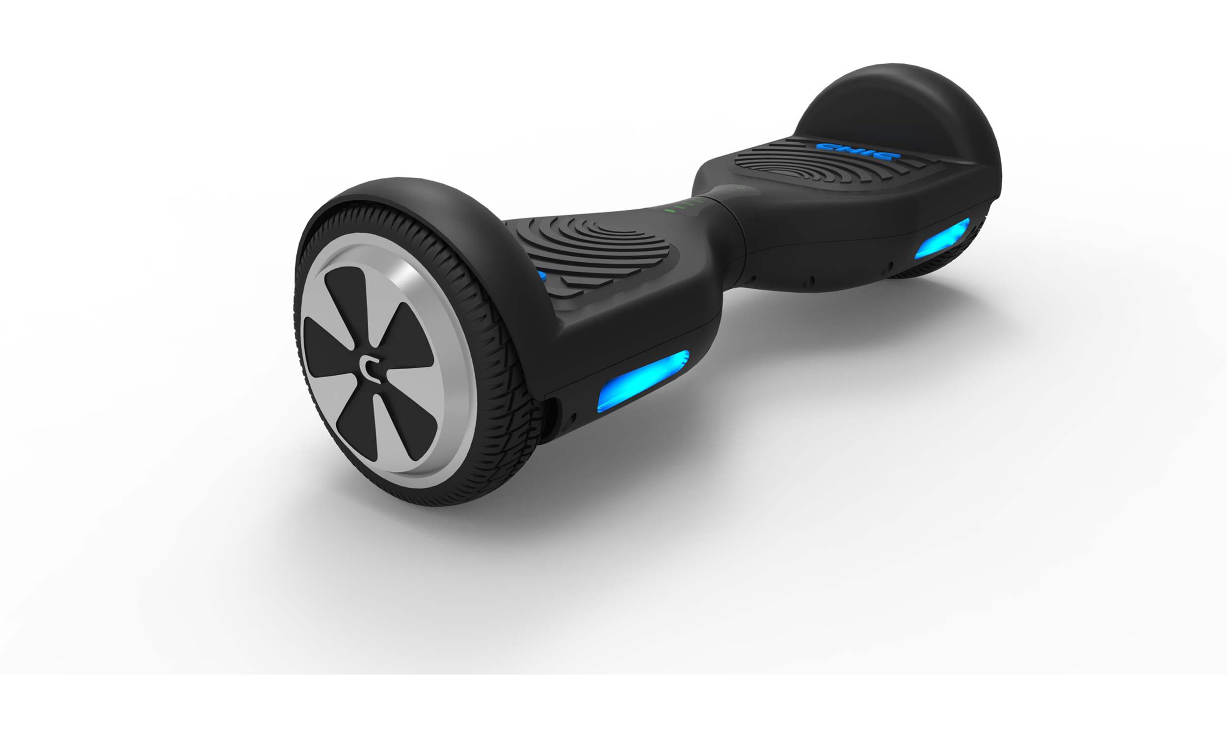 Gravity Hoverboard, Black Front_Angled_Right