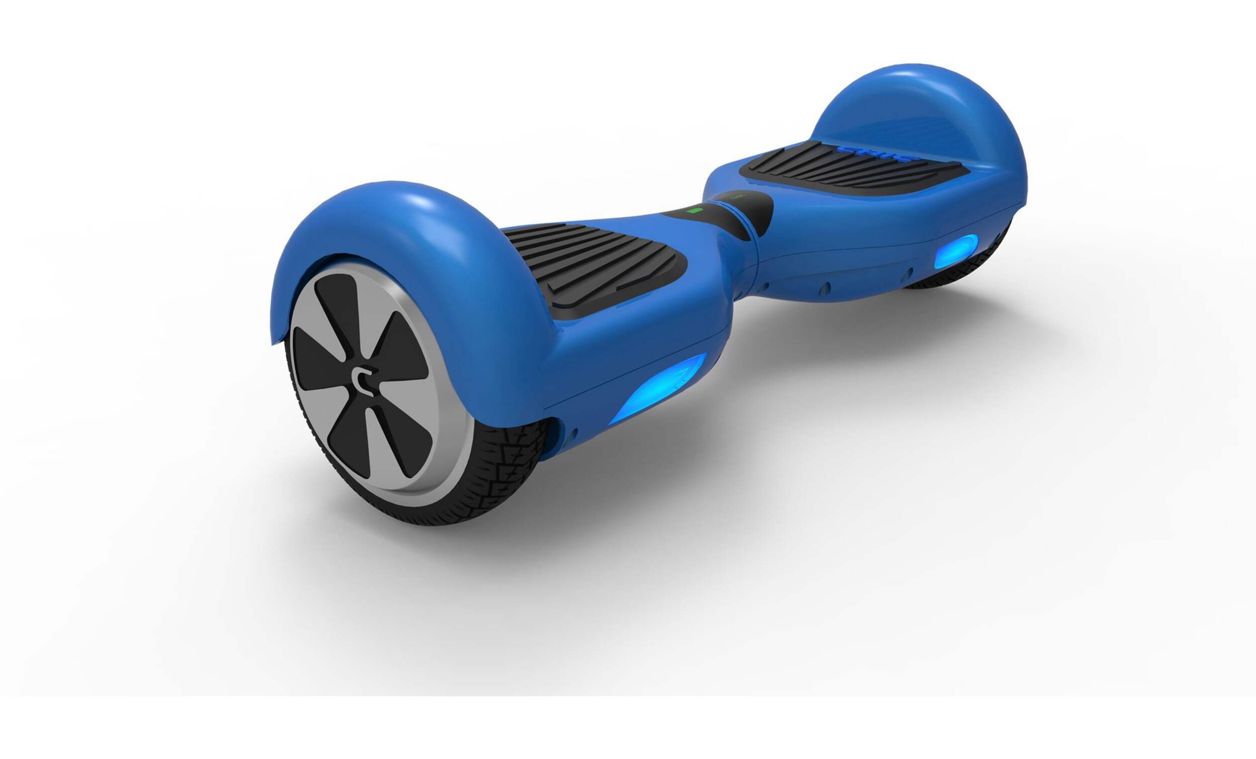Gravity Hoverboard, Blue Front_Angled_Right