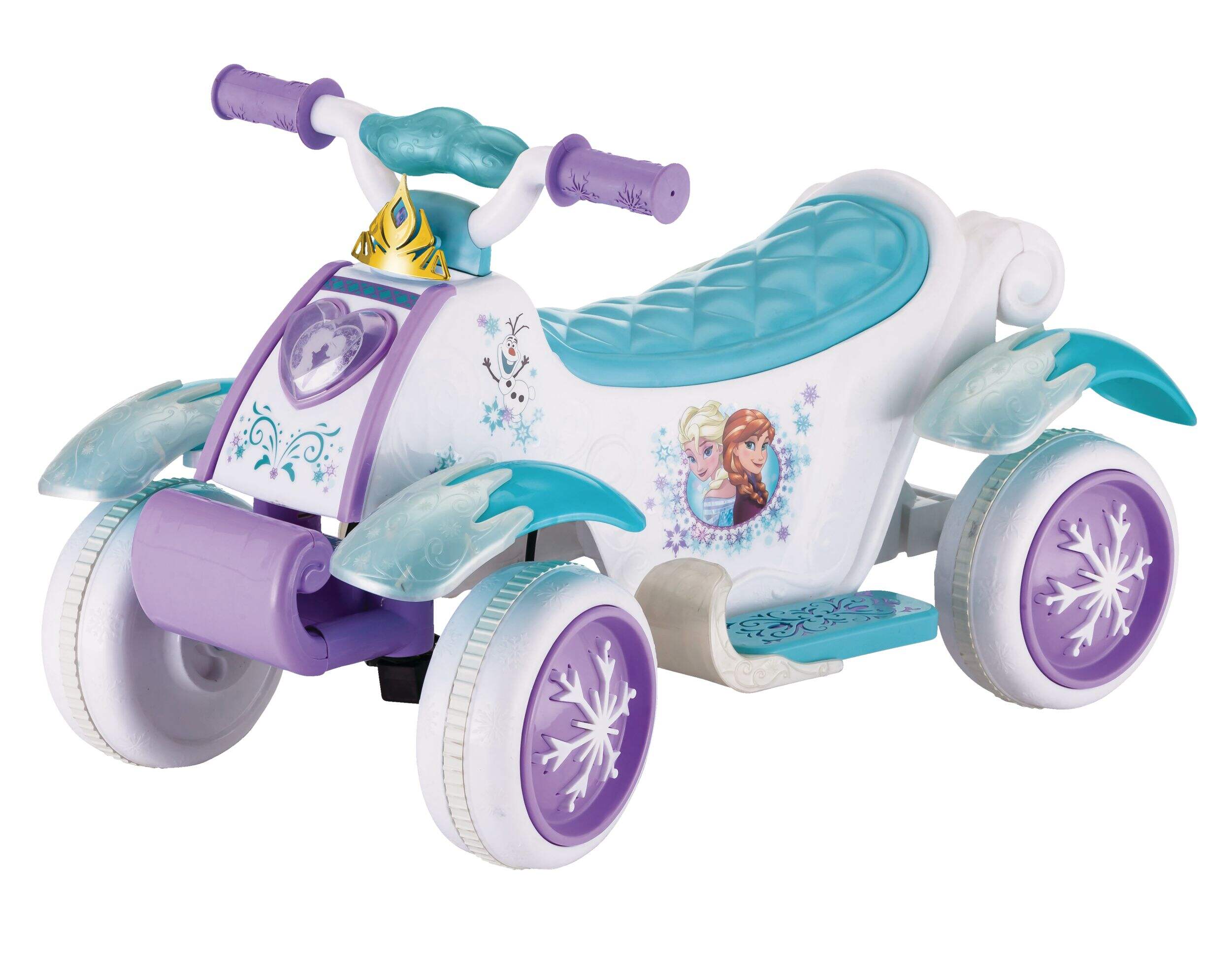 Disney Frozen 6V Electric Mini Ride-On Quad Bike/ ATV, 2.4km/h, Kids, Assorted Colours Front_Three_Fourths_Angled_Left