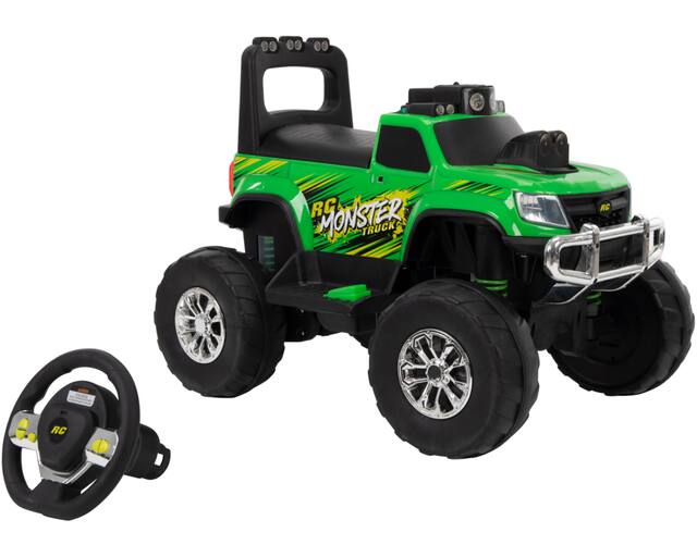 Huffy R/C 12V Electric Mini Ride-On Moster Truck, 8km/h, Kids, Green ...