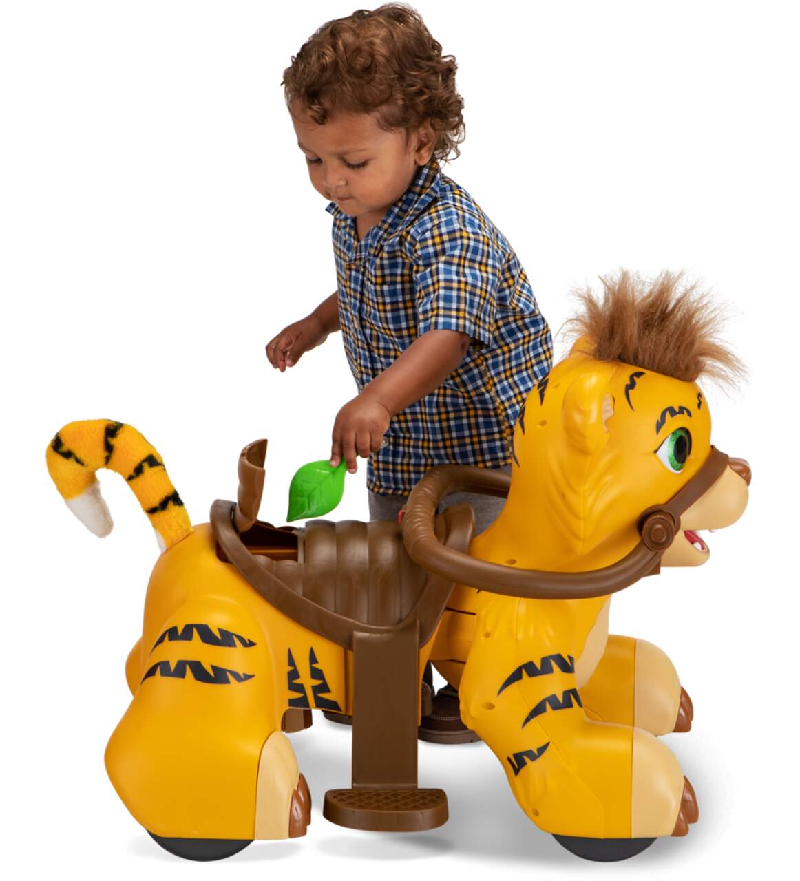 Mini jouet porteur électrique Kid Trax Rideamals Tiger, 6 V, 2 km/h, enfants,  orange, 18 à 30 mois