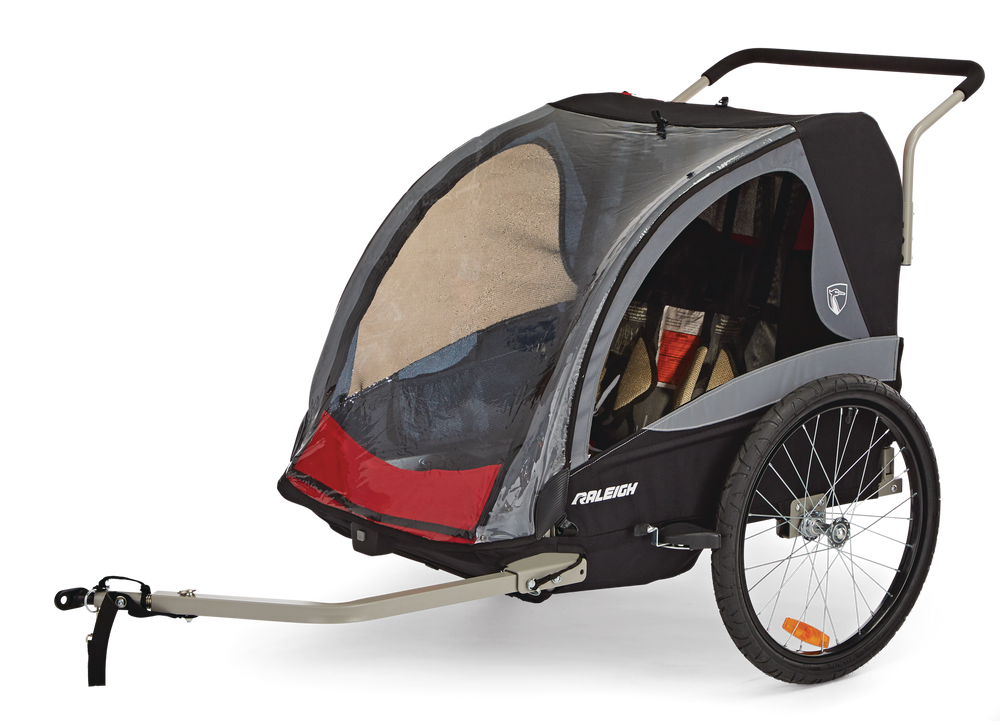 Raleigh Roam Bike Trailer, 2Seats, Toddlers & Kids, Red Canadian Tire