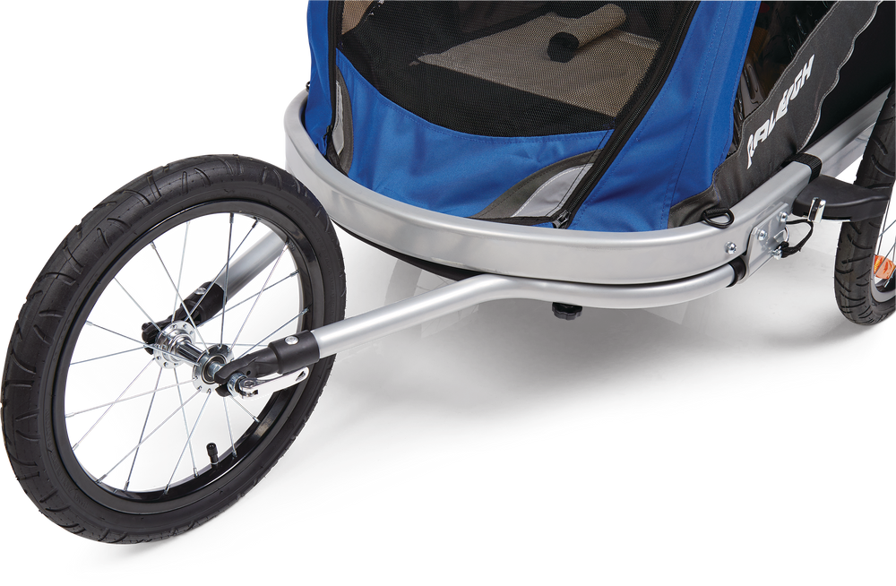 Raleigh Tempo Deluxe Bike Trailer & Jogger, Toddlers & Kids, Blue