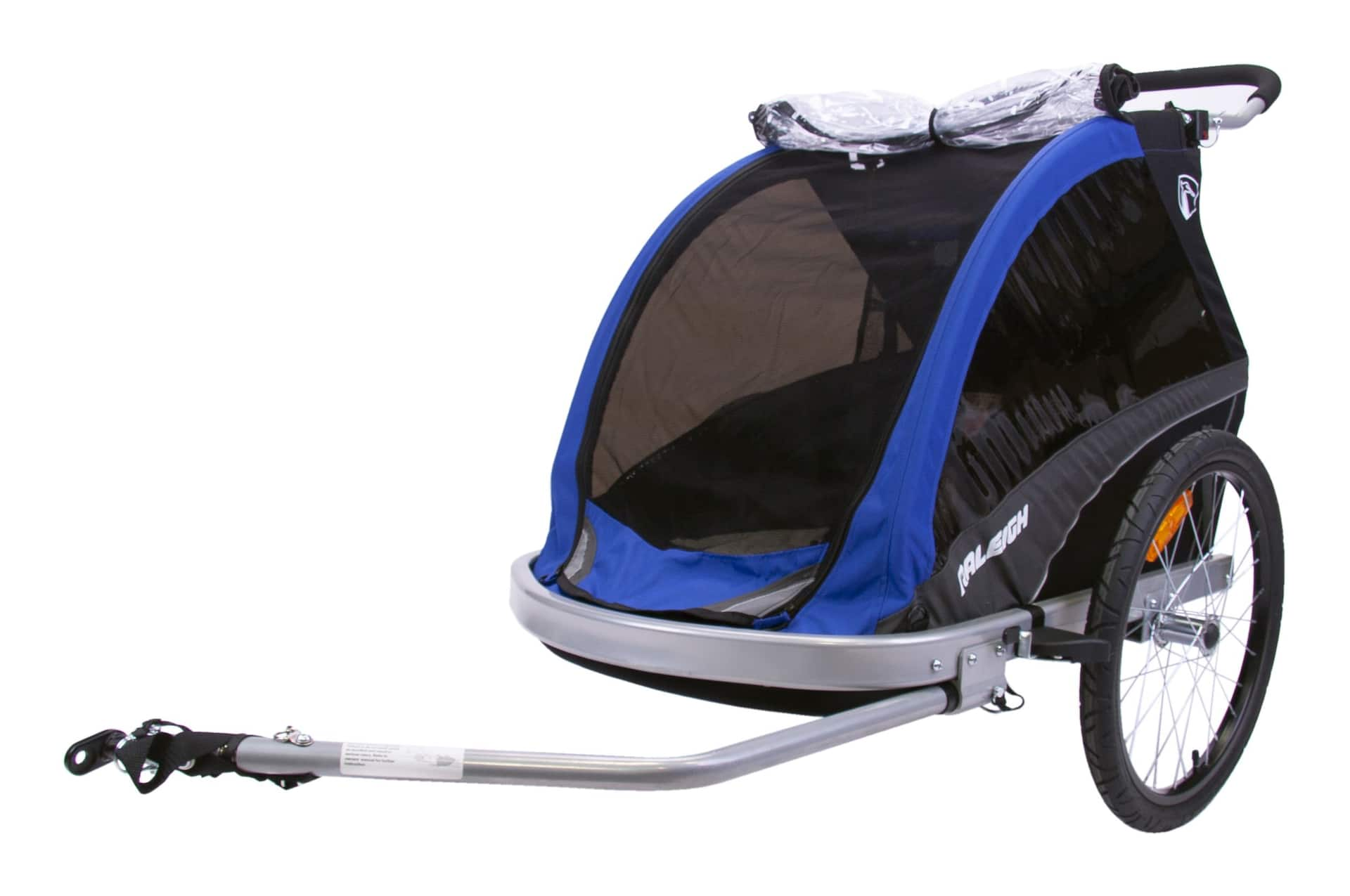 Raleigh Tempo Deluxe Bike Trailer Jogger Toddlers Kids Blue