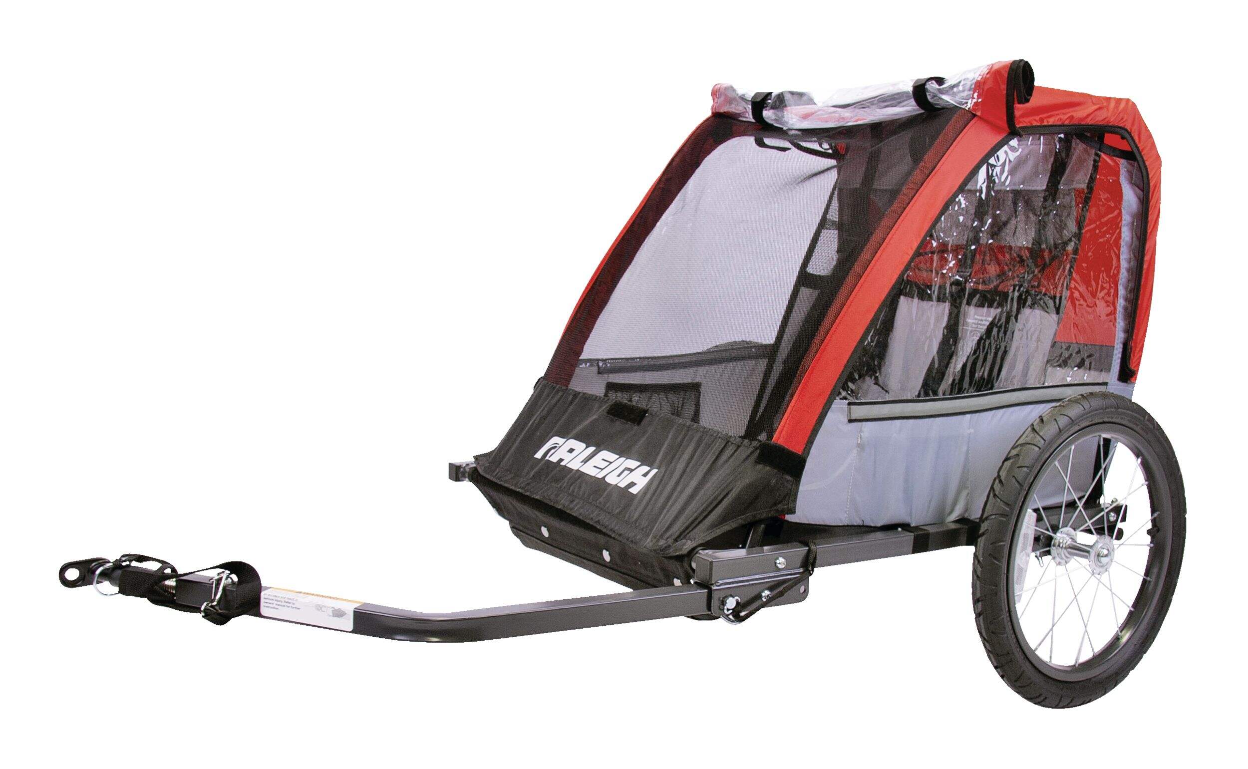 Raleigh Cruise Bike Trailer, Toddlers & Kids, Red Front_Three_Fourths_Angled_Right