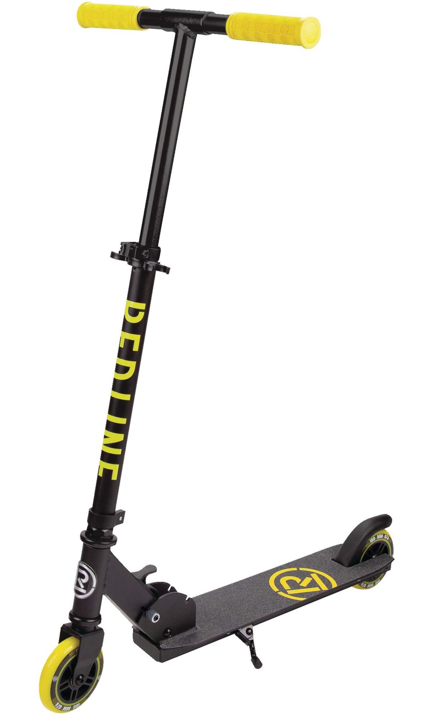 Redline Corporal Adjustable Kick Scooter, 4-in Wheels, All Ages, Black Front_Three_Fourths_Angled_Left