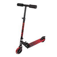 Redline Folding Scooter, 120 mm Wheels, Black Front_Three_Fourths_Angled_Left