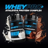 Poudre de protéines complexe de protéines pour athlètes PVL Pro Series Whey Pro+, saveur de chocolat au lait ou de crème glacée à la vanille, 840 g/1,6 lb