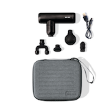 WA:KE Athletic Compact Massage Tool with 4 Attachments, Black Front_Flat