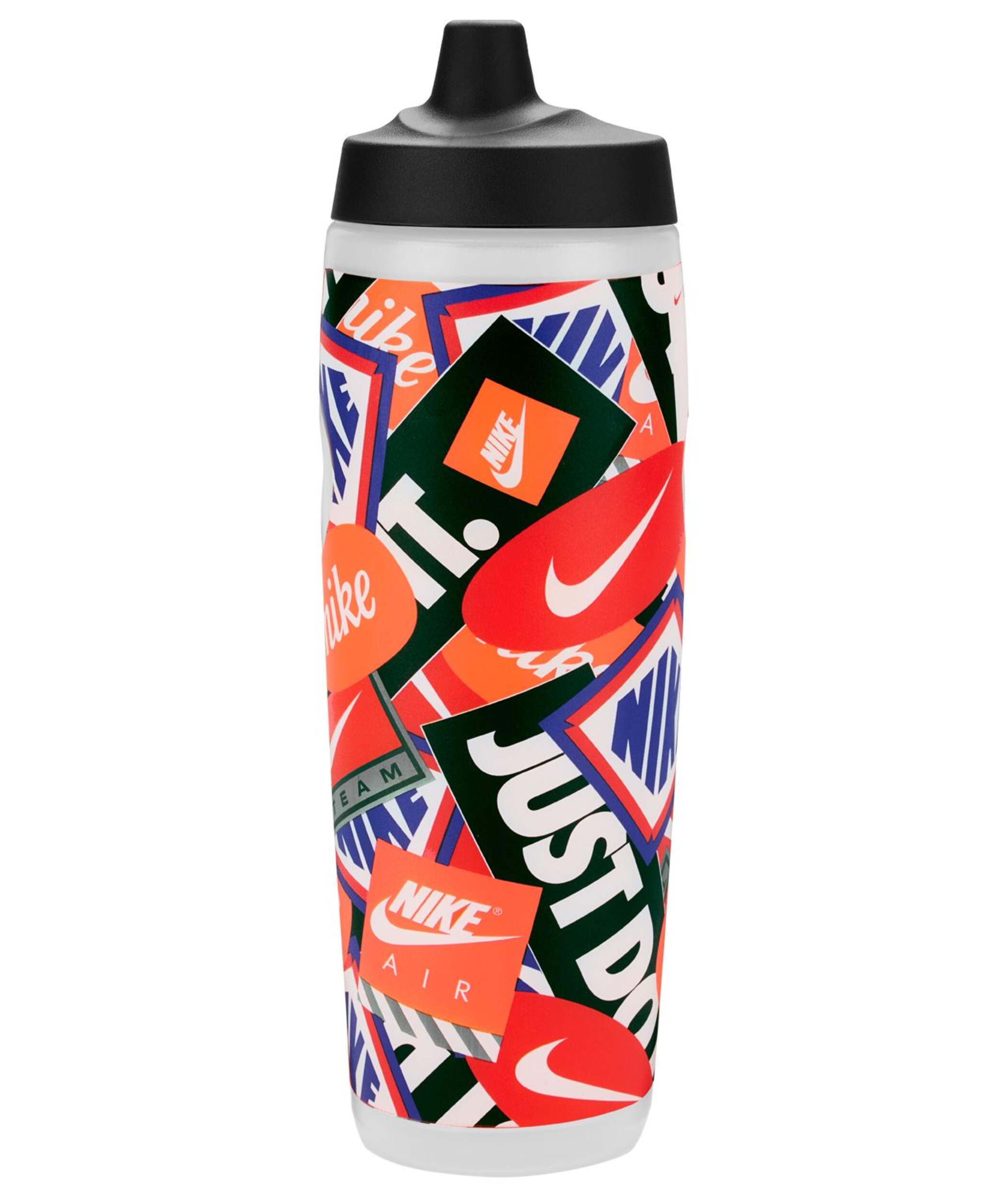 Bouteille d'eau compressible à motif Nike Refuel, 24 oz, orange Front_Elevated