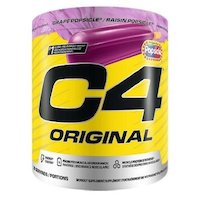 C4 Original Pre-Workout Powder, Grape Popsicle Flavour, 200mg Caffeine 30 Servings Front_Flat