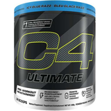 C4 Ultimate Icy Blue Razz Pre-Workout Powder with 300-mg Caffeine, 24-pk Front_Flat