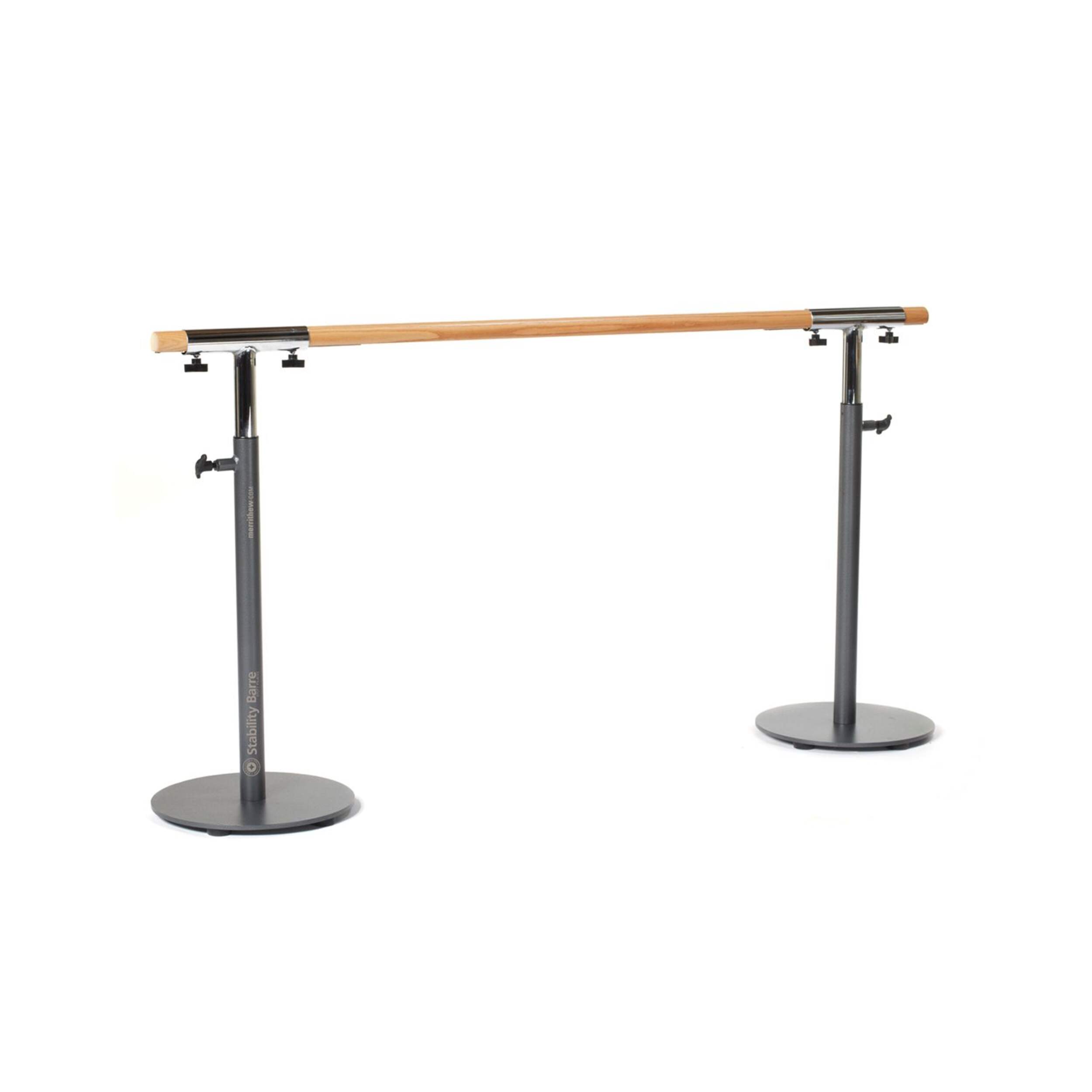 Barre de stabilité Pilates Merrithew, gris, 6 pi, 3 boîtes Front_Angled_Right