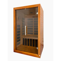 Westinghouse 1700 Hemlock Infrared Sauna with 7 Heating Panels & LED Light Therapy, 2 Person Front_Three_Fourths_Angled_Left