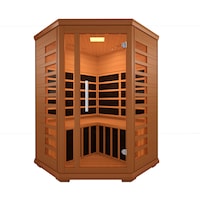 Sauna en coin infrarouge en pruche Westinghouse 2100, avec thérapie par la couleur à DEL, 2 personnes Front_Flat