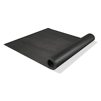 WA:KE Athletic Embossed Gym Equipment Floor Mat, Black, 36 in x 78 in Front_Angled_Right