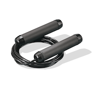 WA:KE Athletic Rubber Grip Speed Jump Rope, Black, 9-ft