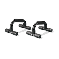 WA:KE Athletic Non-Slip Push-Up Handle Set, Black, 2-pc Front_Angled_Right