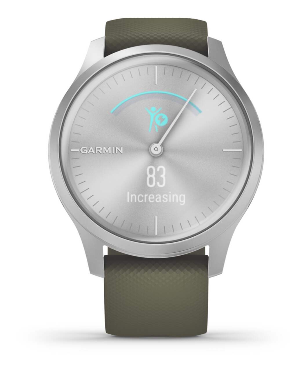 Garmin vívomove® Style Smartwatch, Silver/Moss Green | Canadian Tire