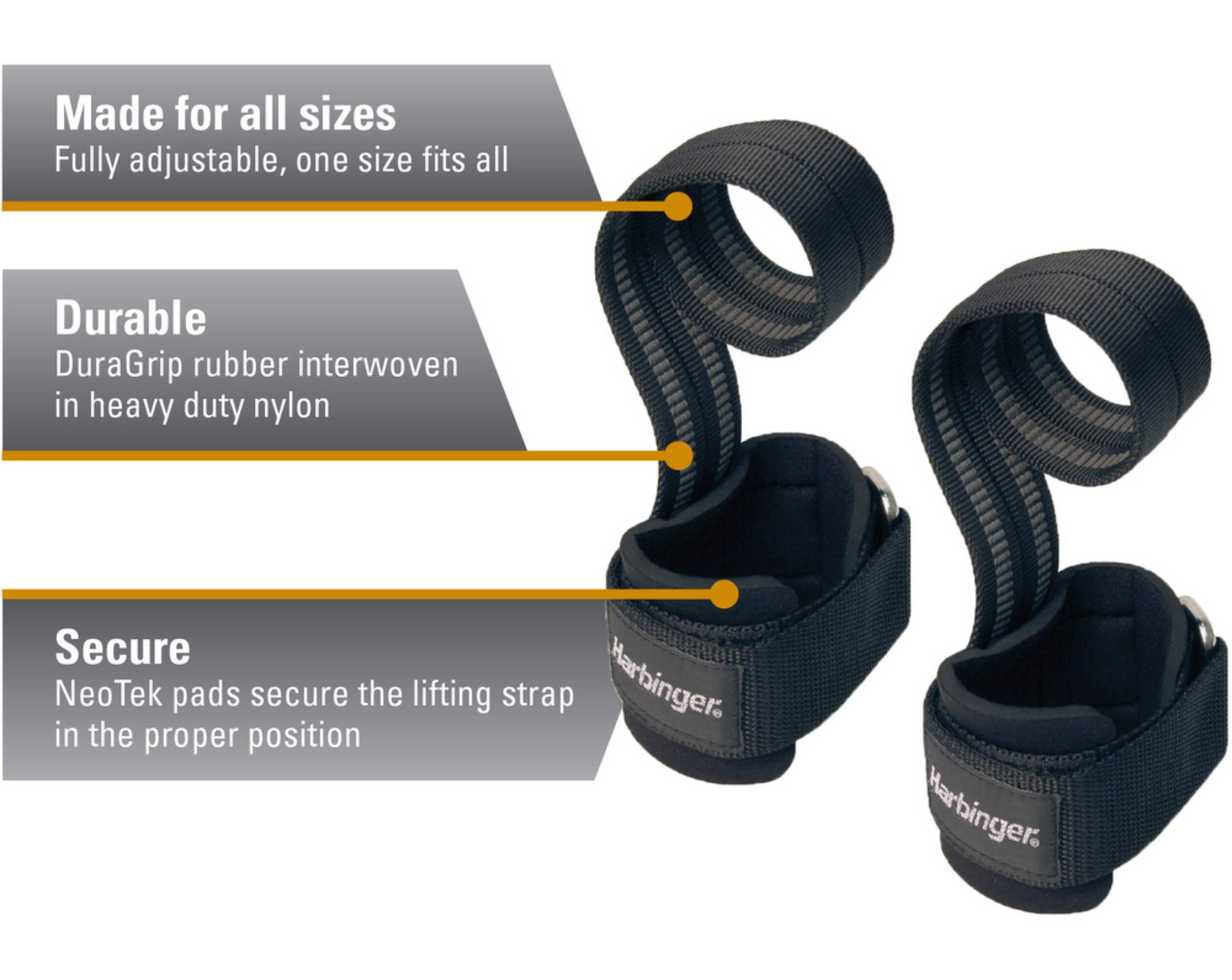 Harbinger Big Grip® Pro Lifting Straps, Black | Canadian Tire
